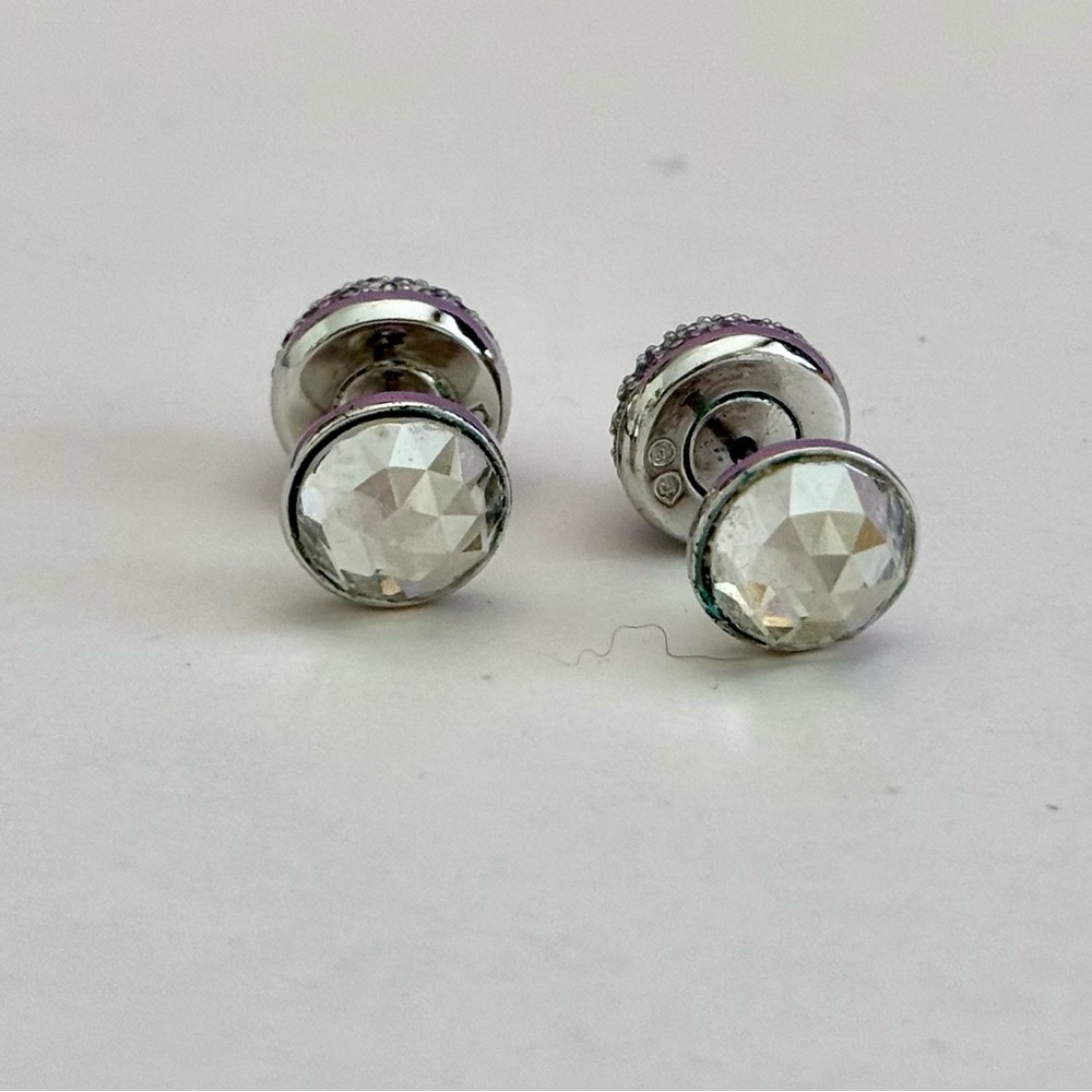 Swarovski Reversible Silver Stud Earrings